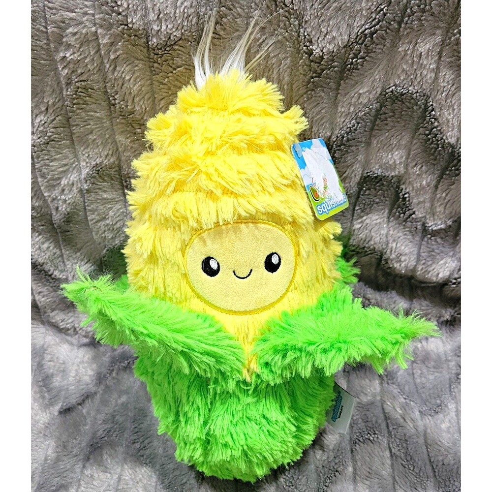 Squishable Corn  On Cob With Face Plush Stuffed Toy 12" With Tag